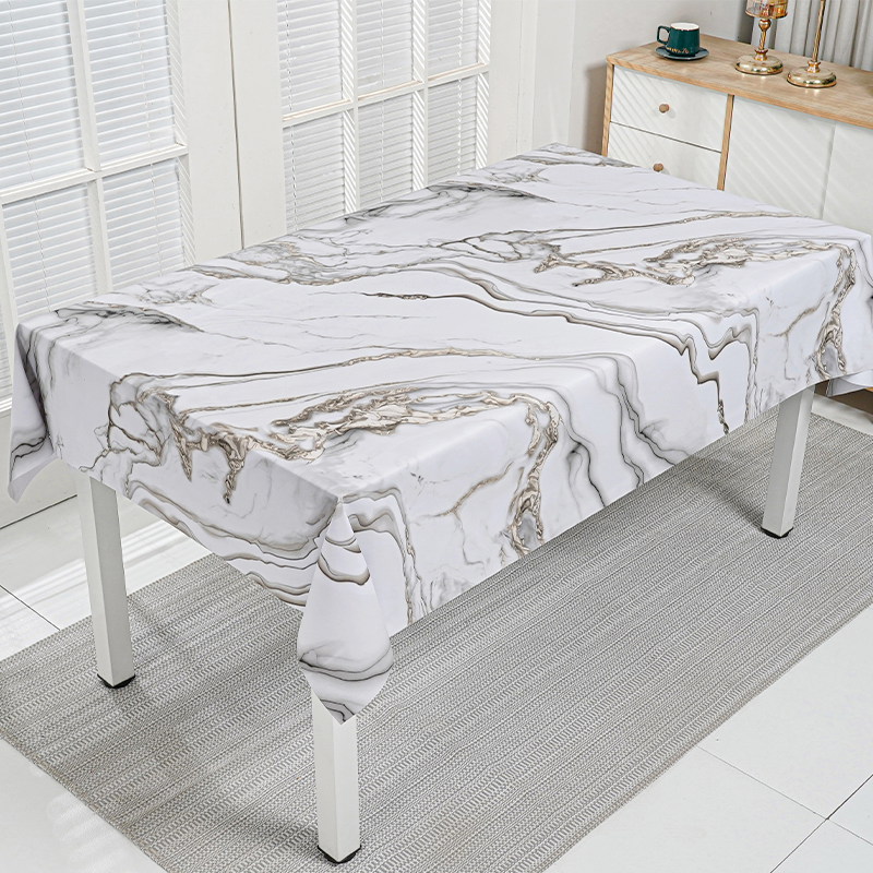 Mantel de PVC de mármol blanco de lujo
