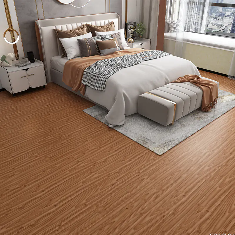 Pegatina para suelos LVT de grano de madera marrón café